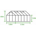 serre polycarbonate Popular 106 - serre de jardin de 6.20 m²