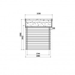 abri de jardin en bois saran 4m vue de cote avec dimensions