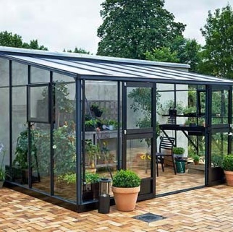 Serre en verre trempé Véranda 4.4 m²