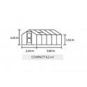 Serre polycarbonate Compact 8,2m²