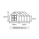 Serre en verre polycarbonate Premium 8.8 m²