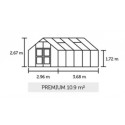 Serre en verre trempé Premium 10.9 m²