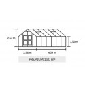Serre en verre trempé Premium 13 m²
