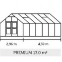 Serre en verre trempé Premium 13 m²