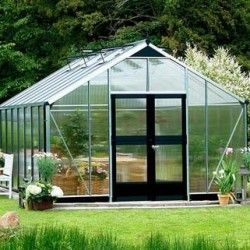 Serre en verre polycarbonate Gardener avec base 16.20 m²