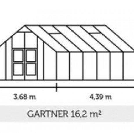 Serre en verre polycarbonate Gardener 16.2 m²