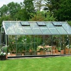 Serre en verre trempé Gardener avec base 18.80 m²
