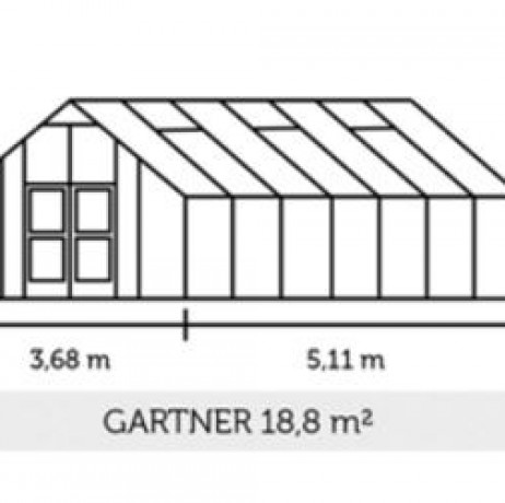 Serre en verre polycarbonate Gardener 18.8 m²