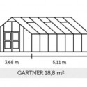 Serre en verre polycarbonate Gardener 18.8 m²
