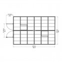 Plan vue d'en haut Serre Octave polycarbonate 8,8 m²