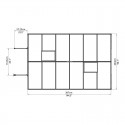 Plan vue de haut Serre Essence en polycarbonate 8,8 m²