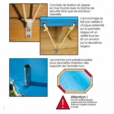 Bâche de sécurité Ø 430 cm