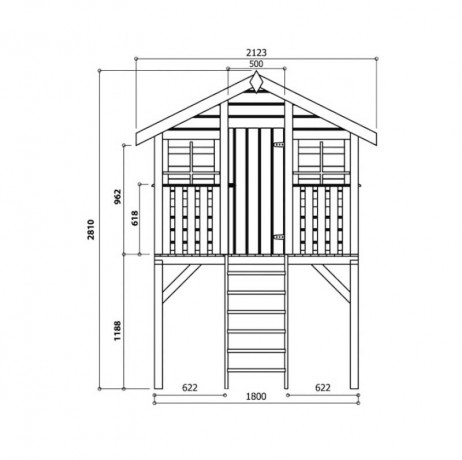 Maison en bois enfants sur pilotis - Noah