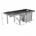Carport 3064 x 7064 mm avec abri de rangement