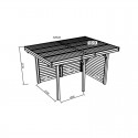 Carport 4064 x 5064 mm avec parois