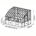 Serre harmonie Versailles sur base aluminium