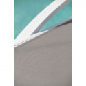 Chaise longue Barcelona taupe et blanche