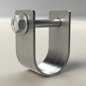 Collier U de 38 mm + boulon 8 X 70 mm + écrou 8 mm