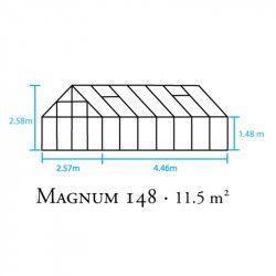 Serre polycarbonate Magnum 148 - 11.50 m²