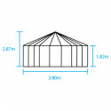 Serre en verre trempé Atrium - 9 m²