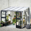 Serre adossée Véranda en verre trempé 6.6 m²