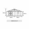 Serre en verre trempé Oasis 13.5 m²