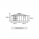 Serre en verre trempé Oasis 8.8 m²