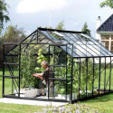 Serre en verre trempé Uranus aluminium laqué anthracite
