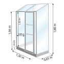 Serre adossée IDA 900 de 0,90 m²