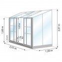 Serre adossée IDA 3300 de 3,30 m²