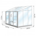 Serre adossée IDA 5200 de 4.90 m²