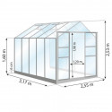 Serre en verre trempé Laurus 8.10 m²