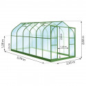 Serre en verre trempé Aloé Diana 9.70 m²