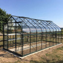 Serre de jardin en verre trempé ALOÉ 14.40 m²