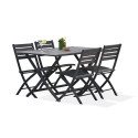Kit MARIUS en aluminium table pliante 140x80 cm