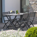 Kit MARIUS en aluminium table pliante 140x80 cm