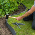 Ancres pour bordure de jardin polypropylène recyclé H 19,5x1,9x1,8 cm x 10