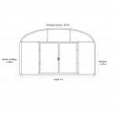 Serre tunnel Deschamps pieds droits largeur 4 m hauteur 2.60 m pas à 2 m