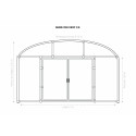 Serre tunnel Deschamps pieds droits largeur 5 m pas à 2 m