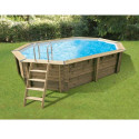 Piscine Océa 355 x 550 Liner Beige + Robotclean Accu OFFERT