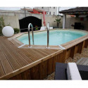 Piscine Océa 355 x 550 Liner Beige + Robotclean Accu OFFERT