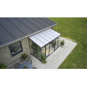 Serre adossée polycarbonate 6 mm et verre trempé 3 mm surface 7.10 m²