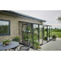 Serre adossée polycarbonate 6 mm et verre trempé 3 mm surface 7.10 m²