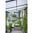 Serre adossée polycarbonate 6 mm et verre trempé 3 mm surface 7.10 m²