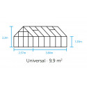 Serre de jardin en verre horticole 9.9m²