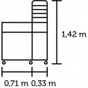 Serre de jardin Urban Vertical en verre trempé 0.25 m²