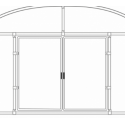 Abri tunnel Deschamps largeur 6 m pas à 1.50 m