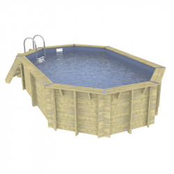 Piscine Océa 400 x 610 + pompe à chaleur Heatermax Compact 25