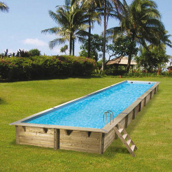  piscine Linéa 350 x 1550 + pompe à chaleur Heatermax Inverter 70