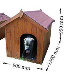 Niche pour gros chien en bois, 1.17 m²